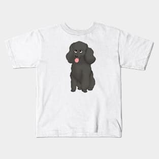 Black Miniature Poodle Dog Kids T-Shirt